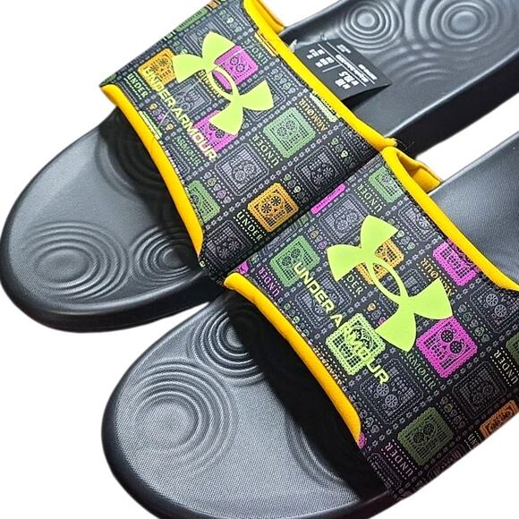 Under Armour Ignite Slides Day of the Dead M18 W19.5 Limited Edition Sandals - Picture 1 of 11
